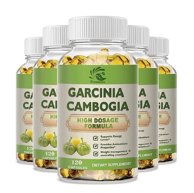 Visgaler 100% Pure Garcinia Cambogia Extract - Manage Food Cravings - Best Carb Blocker for Women & Men - 60/120 Capsules 5 Bottle 60 pills on Productcaster.