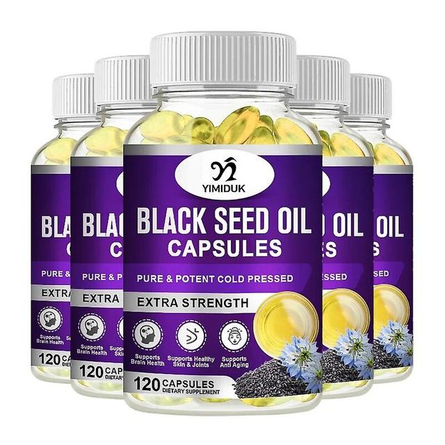 Venalisa Black Seed Oil Capsules - Supports Hair, Skin, Respiratory, Digestive, Improves Overall Health 5 Bottles 120 pcs on Productcaster.