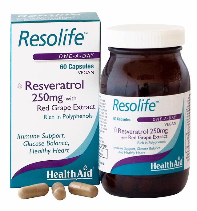 Health Aid Resolife (Resveratrol 250mg), 60 Capsules on Productcaster.