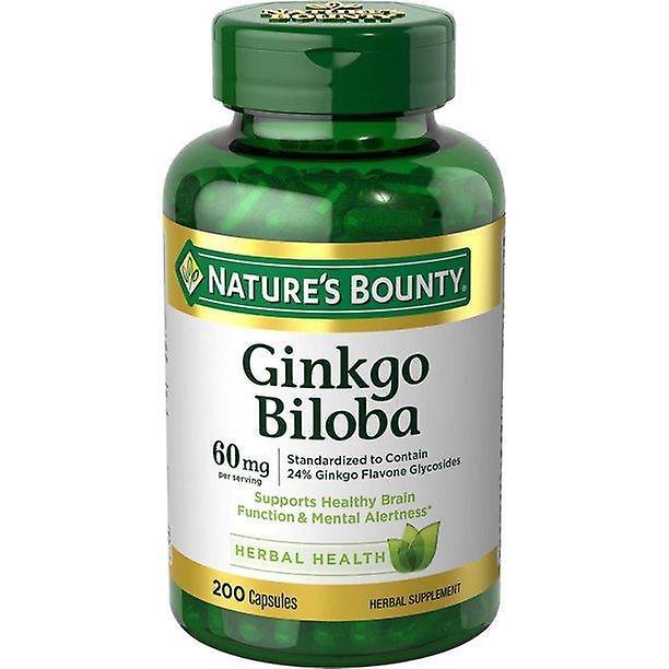 Natures Bounty Naturens dusør ginkgo biloba kapsler, 60 mg, 200 ct on Productcaster.