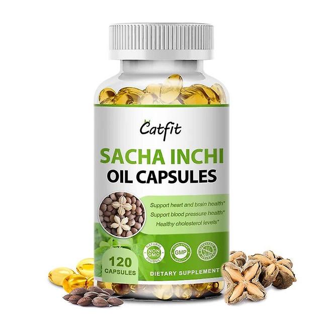 Eccpp Sacha Inchi Capsules For Skin Beauty Firmness Brain Heart Cardiovascular Health Balance Cholesterol Blood Pressure Free Shipping 120pcs on Productcaster.