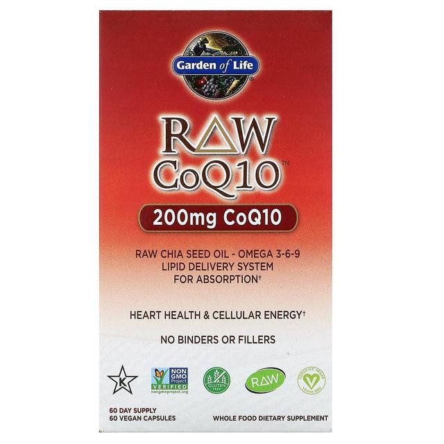 Garden of Life, RAW CoQ10, 200 mg, 60 wegańskich kapsułek on Productcaster.