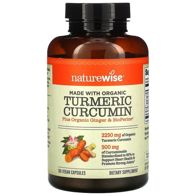 NatureWise, Organic Turmeric Curcumin, 180 Vegan Capsules on Productcaster.