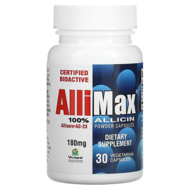 Allimax, 100% Allicin Powder Capsules, 180 mg, 30 Vegetarian Capsules on Productcaster.