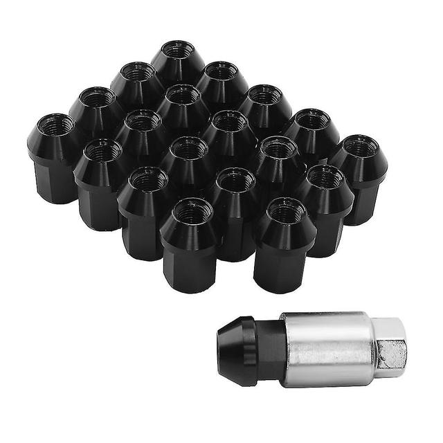 Gegong 20pcs M12 X 1.25mm Universal Aluminum Car Wheel Nut Locking Lug Nuts Black on Productcaster.