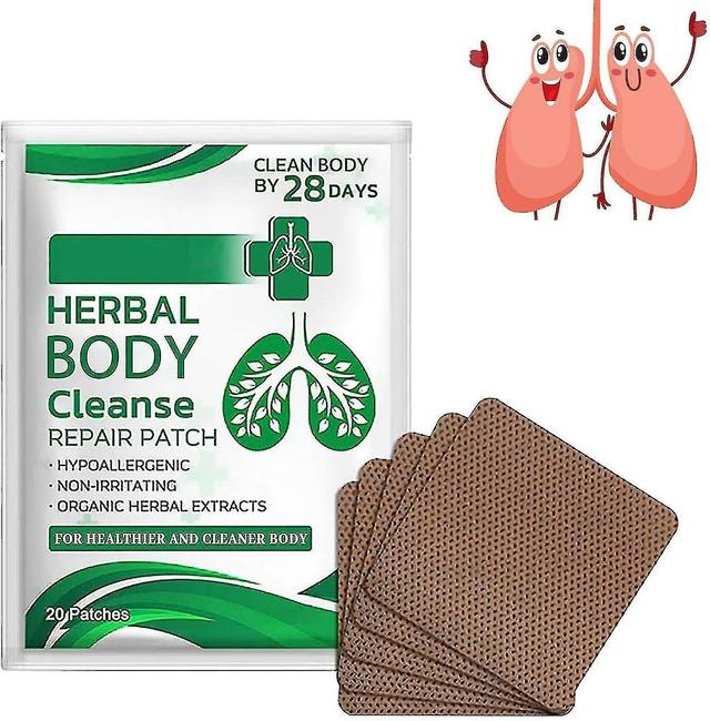 LZYSM Freshair Herbal Lung Cleanse Repair Patch, Organic Herbal Lung Cleanse Repair Patches, Remoção de resíduos, dar-lhe um pulmão saudável -Y 20pcs on Productcaster.