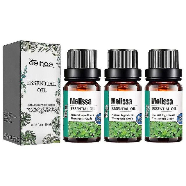 Ny Melissa Officinalis æterisk olie Natural Stress Reliever forbedre hukommelsen 3Pcs on Productcaster.