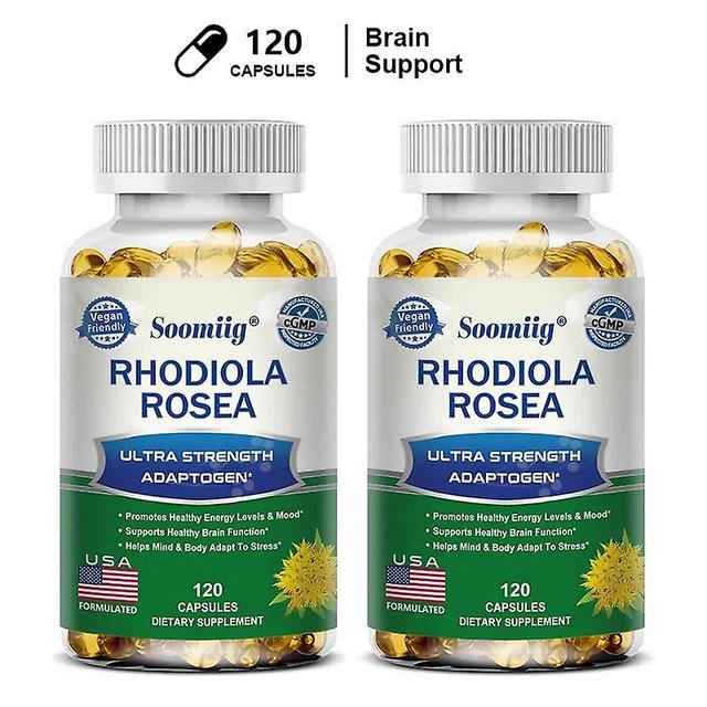 Sofirn Soomig Rhodiola Rosea Extract Suplement, pomaga w zarządzaniu energią i stresem, pamięci i funkcji poznawczych, bez zapachu, bez GMO 120 cou... on Productcaster.