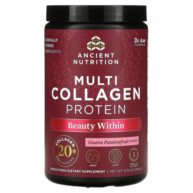 Dr. Axe / Ancient Nutrition, Multi Collagen Protein, Beauty Within, Guava Passionfruit , 9.74 oz (27 on Productcaster.