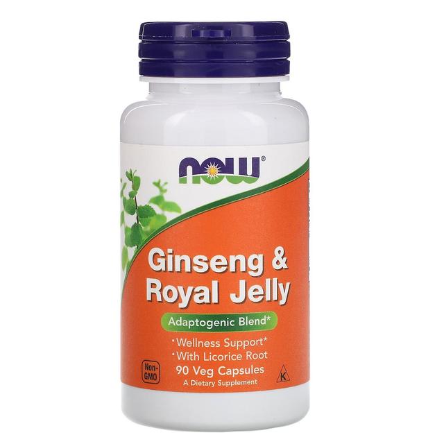 NOW Foods, Ginseng & Royal Jelly, 90 Veg Capsules on Productcaster.