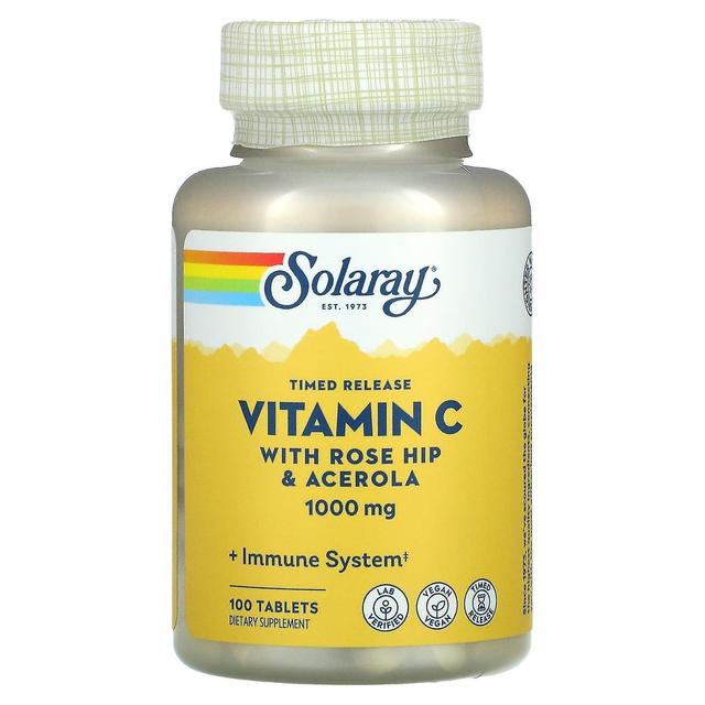 Solaray, Timed Release Vitamin C, With Rose Hip & Acerola, 1,000 mg, 100 Tablets on Productcaster.