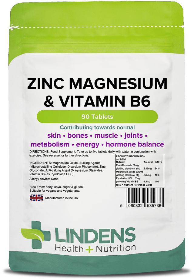 Lindens Zinc, Magnesium & Vitamin B6 - 90 Tablets on Productcaster.