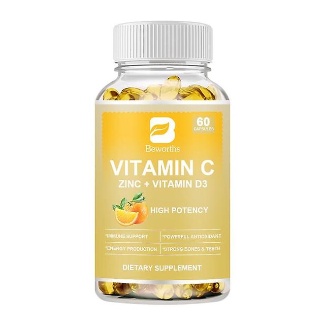 Eccpp Vitamin C Plus Zinc & Vitamin D3 Strong Antioxidant Collagen Booster For Immune System And Skin Health Supplements 60 pcs on Productcaster.