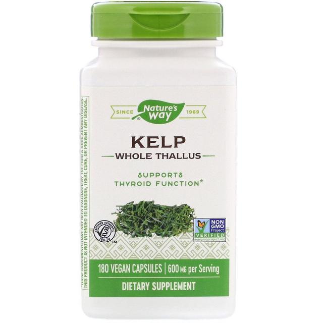 Nature's Way, Kelp, Whole Thallus, 600 mg, 180 Vegan Capsule on Productcaster.