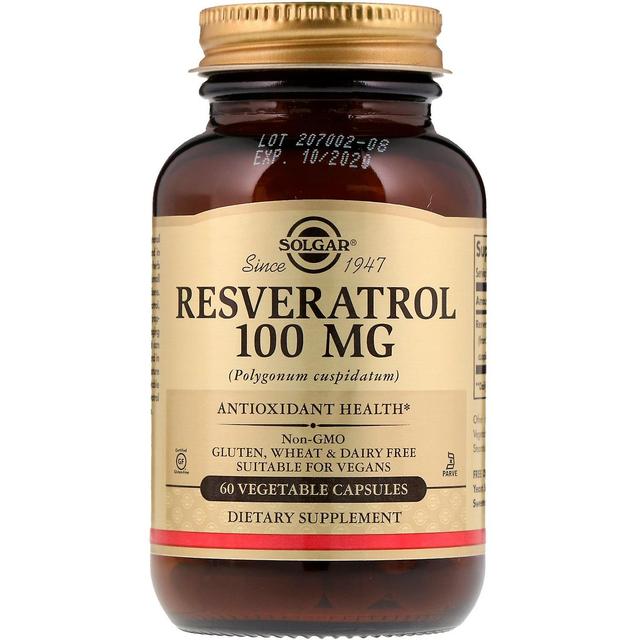 Solgar, Resveratrol, 100 mg, 60 Cápsulas Vegetais on Productcaster.