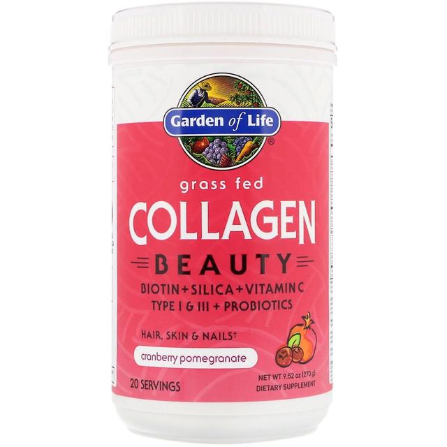 Garden of Life, Grass Fed Collagen Beauty, Cranberry Pomegranate, 9.52 oz (270 g on Productcaster.