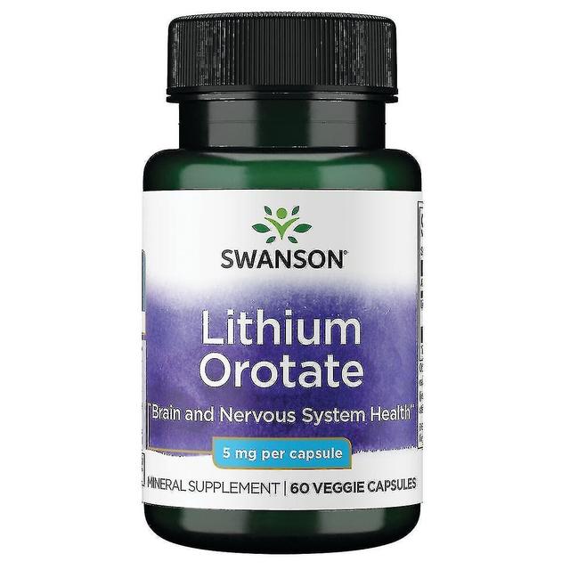 Lithium Orotate Capsules Orotan litu 5mg - 60 kapsułek wegetariańskich firmy Swanson on Productcaster.