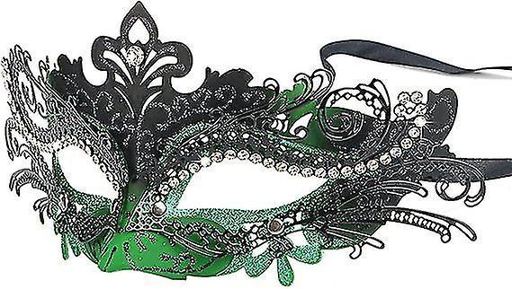 1 Pcs Masque vnitien(Vert et Noir), pour bal masqu et costume, pour femme et homme on Productcaster.