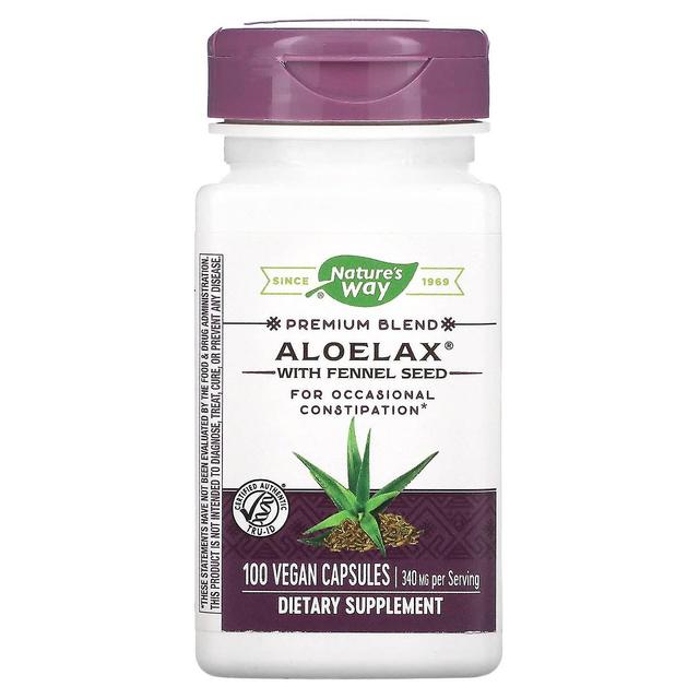 Nature's Way, Aloelax z nasion kopru włoskiego, 340 mg, 100 kapsułek wegańskich on Productcaster.