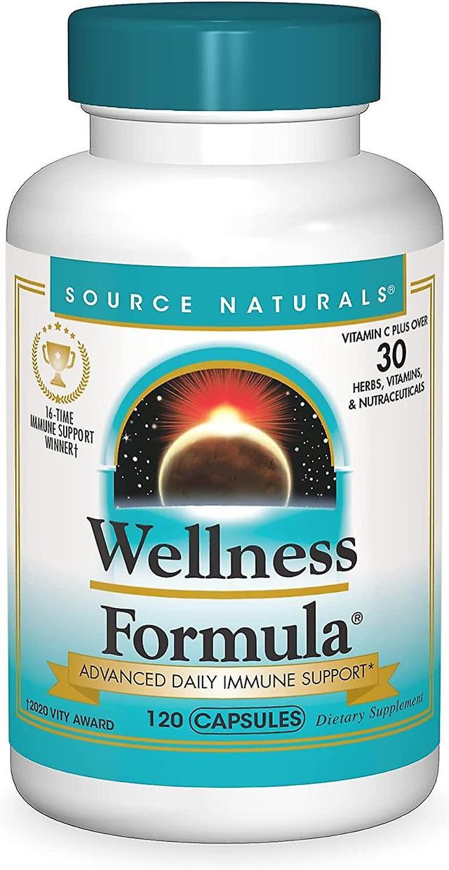 Source Naturals Lähde Naturals Wellness Formula, Edistynyt immuunituki 120 kapselia on Productcaster.