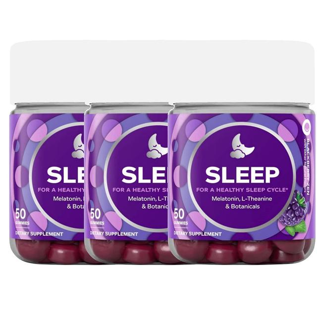 Melatonin Sleep Gummies | L-theanin-kamille-citron balsam-søvn Aid-brombær Flavor-50 kapsler / flaske 1 stk 3PCS on Productcaster.