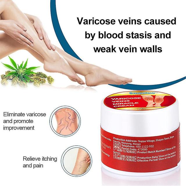 Mike 1/2pcs Varicose Veins Miracle Cream Blood Circulation Varicose Veins Ointment on Productcaster.