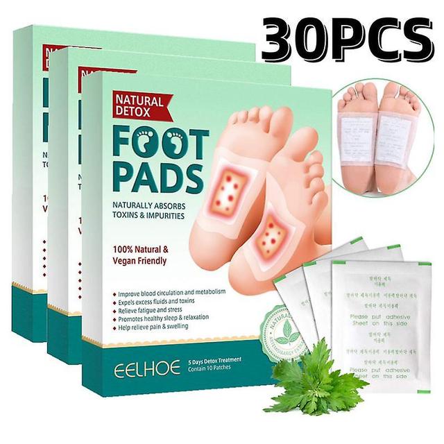 30 sztuk Detox Foot Pad do usuwania toksyn i wilgoci z ciała, Deep Cleansing Pads For Stress Relief i Sleep Aid on Productcaster.