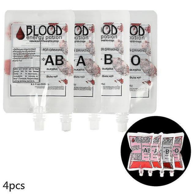 Blood Bag 400ml Pvc Food Grade Drink Bag For Haloween Party Decor Horror Props Cosplay Vampire Blood Pouch Energy Pack123 B05 on Productcaster.