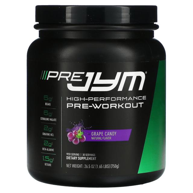 JYM Supplement Science, Pre JYM, High Performance Pre-Workout, Grape Candy, 1.65 lbs (750 g) on Productcaster.