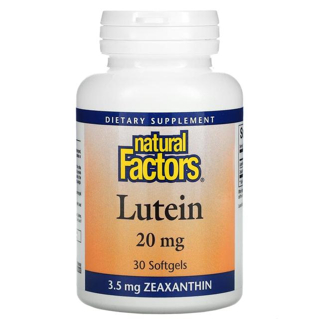 Natural Factors, Lutein, 20 mg , 30 Softgels on Productcaster.