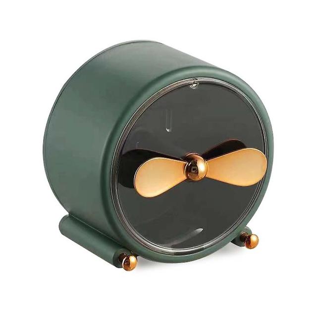 Wall Mount Toilet Paper Box Waterproof Roll Paper Holder With Hooks Large Capacity Tissue Box Green on Productcaster.