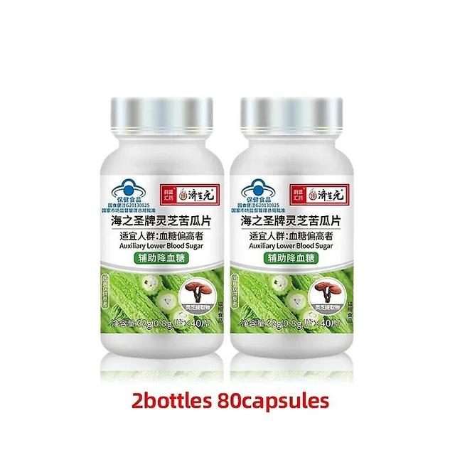 Tib Bittermelonenextrakt Ganoderma Lucidum Tablette Nahrungsergänzungsmittel Gesunde Nahrung 40 Tabletten / Flasche 2Bottles on Productcaster.