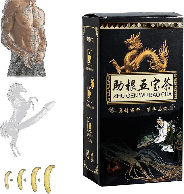 Ginseng Cinq Trésors Thé Kidney Tea, Men's Essentials Kidney Tea, Thé de soins du foie et des reins, Chinois Kidney Care Tea-Yvan 1 Box on Productcaster.