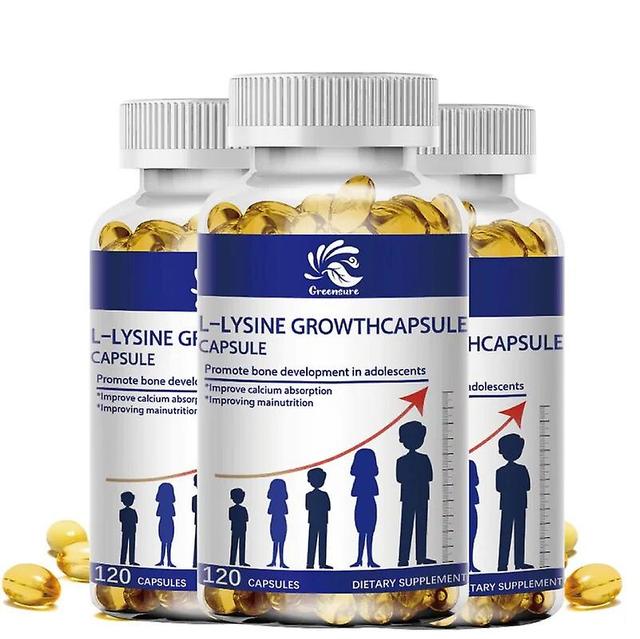 Visgaler L-Lysine Growth Capsule Step Up for Children Youth Healthy Growth Development Nutritional Needs 3 Bottle 60 pills on Productcaster.