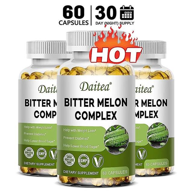 Sofirn Daitea Natural Bitter Melon Extract 120 Vegetarian Capsules 60 count-3bottle on Productcaster.