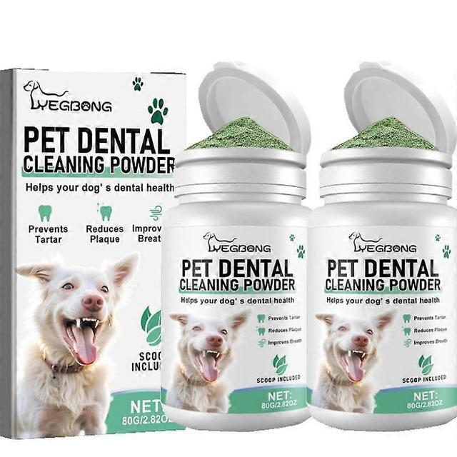 Pets Dental Clean Powder Recommended by vets for good oral health Reduces Plaque Prevents Tartar Improves Breath with Probiotics 2pcs on Productcaster.