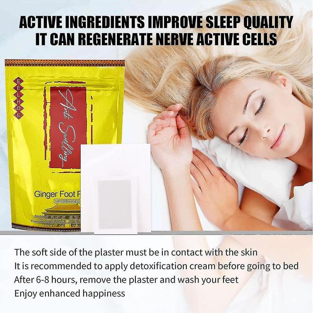 Anti Swelling Ginger Patch, Organic Ginger Foot Pads, Deep Cleansing Relieve Stress & Improve Sleep on Productcaster.