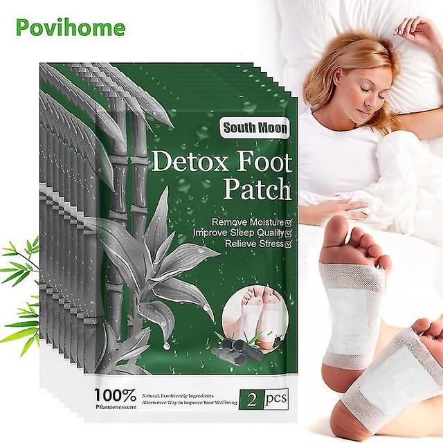 4/8/10pcs Bamboo Detox Foot Patch Improve Sleep Quality Natural Herbal Stic 8pcs in 4bags on Productcaster.