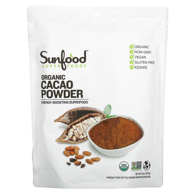 Sunfood, luomukaakaojauhe, 8 oz (227 g) on Productcaster.