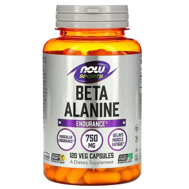 NOW Foods, Sports, Beta-Alanine, Endurance, 750 mg, 120 Veg Capsules on Productcaster.