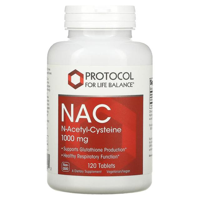 Protocol for Life Balance, NAC, 1,000 mg, 120 Tablets on Productcaster.