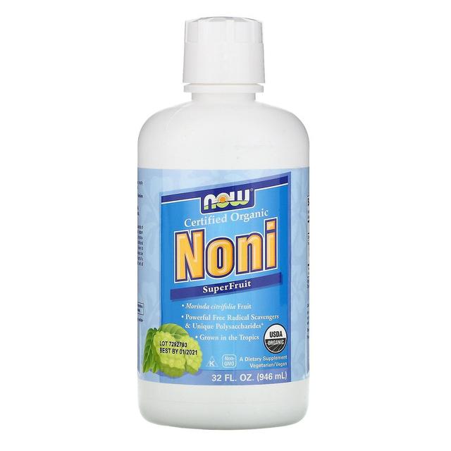 NOW Foods Nu fødevarer, certificeret økologisk, noni, superfrugt, 32 fl oz (946 ml) on Productcaster.