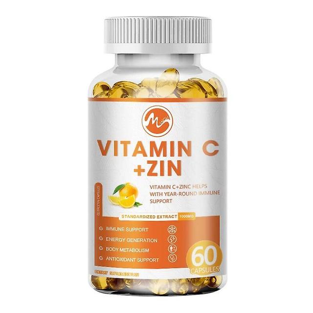 Vitamin C 1000mg With Zinc 20mg Capsules for Support Cellular Energy Production & Collagen Formation Body System SupplemenTIB TIB . 60 capsules on Productcaster.