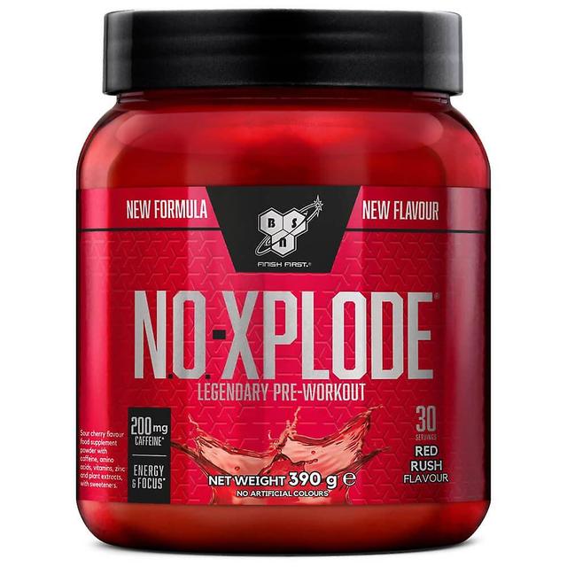 BSN NO Xplode Pre Workout Poeder drijft energie en focus 650g Rode Rush on Productcaster.