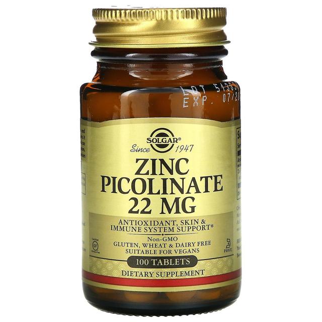 Solgar, Zinc Picolinate, 100 Tablets on Productcaster.