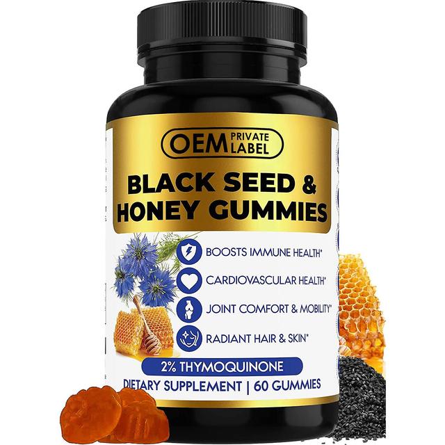 2 Pcs Black Seed Oil & Raw Honey Gummies Boost Immunity & Radiant Hair & Skin Dietary Supplement on Productcaster.