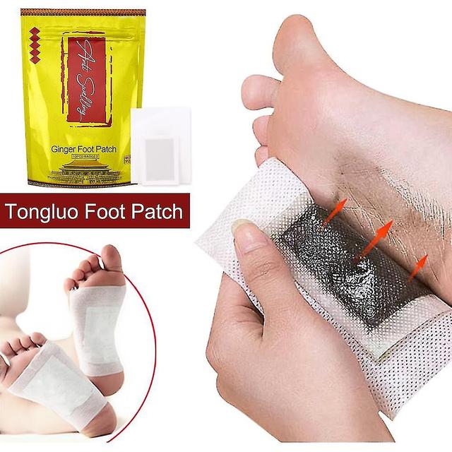 10pcs Ginger Wormwood Foot Patch Anti-swelling Detox Pads Relief Stress Pain Revitalizing on Productcaster.