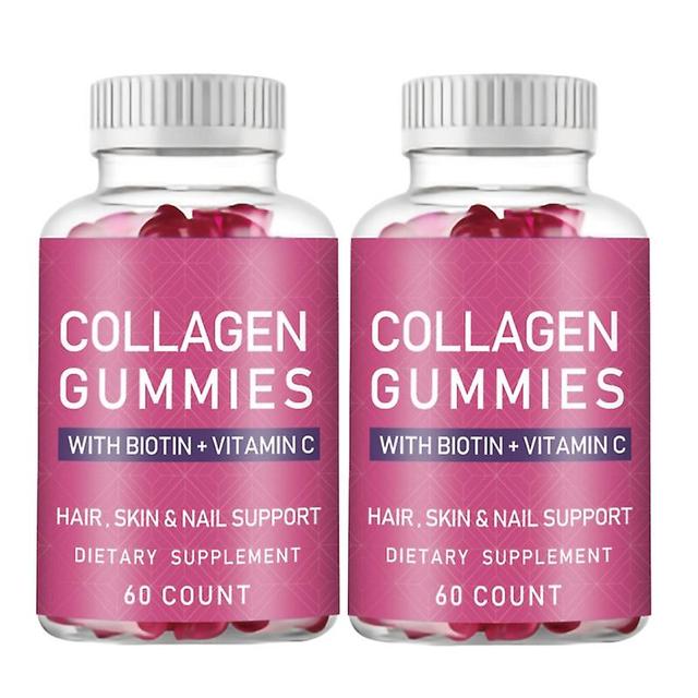 2pcs Biotin Supplement Collagen Gummies Vitamins C E Dietary Supplement on Productcaster.