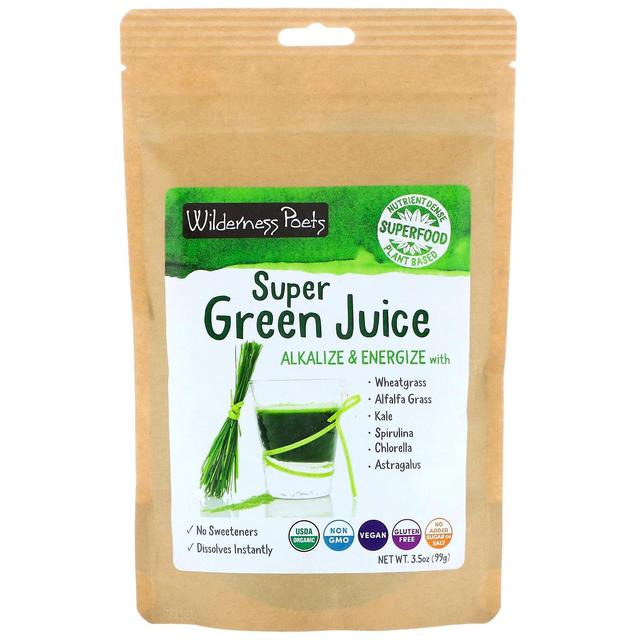 Wilderness Poets, Super Suco Verde em Pó, 3,5 oz (99 g) on Productcaster.